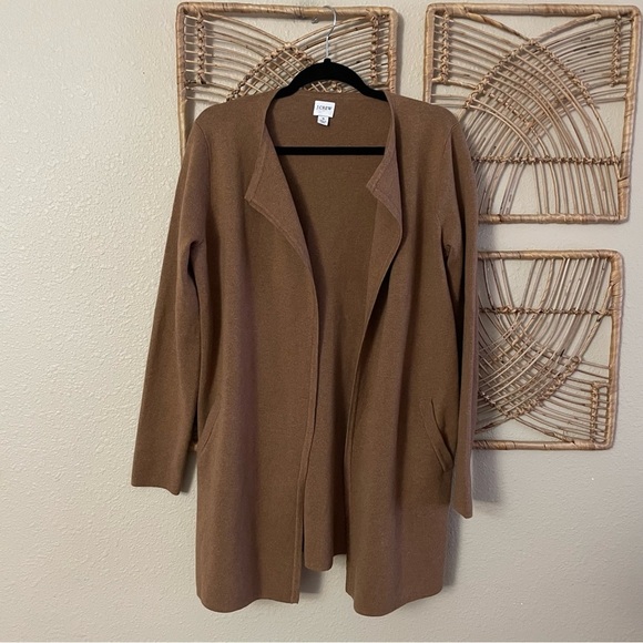 J. Crew Factory Sweaters - J Crew Vanessa Long Cardigan Sweater Jacket Brown Camel Women's Sz S B27